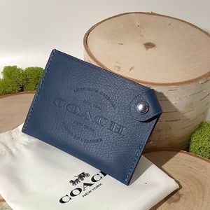 COACH Blue Leather Slim ID | Card Case Wallet